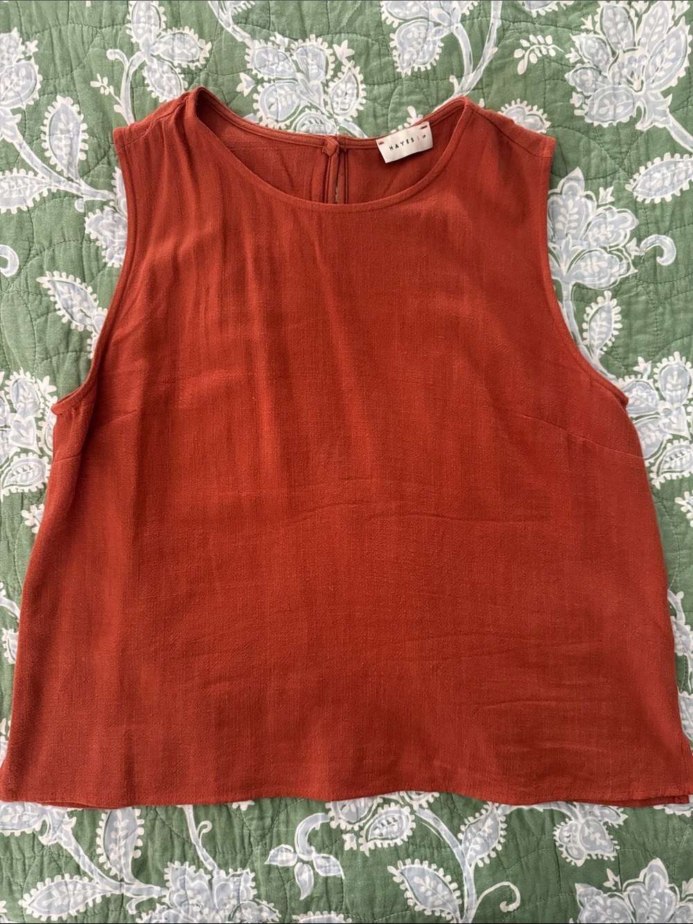 Hayes Rust Sleeveless Textured Camisole